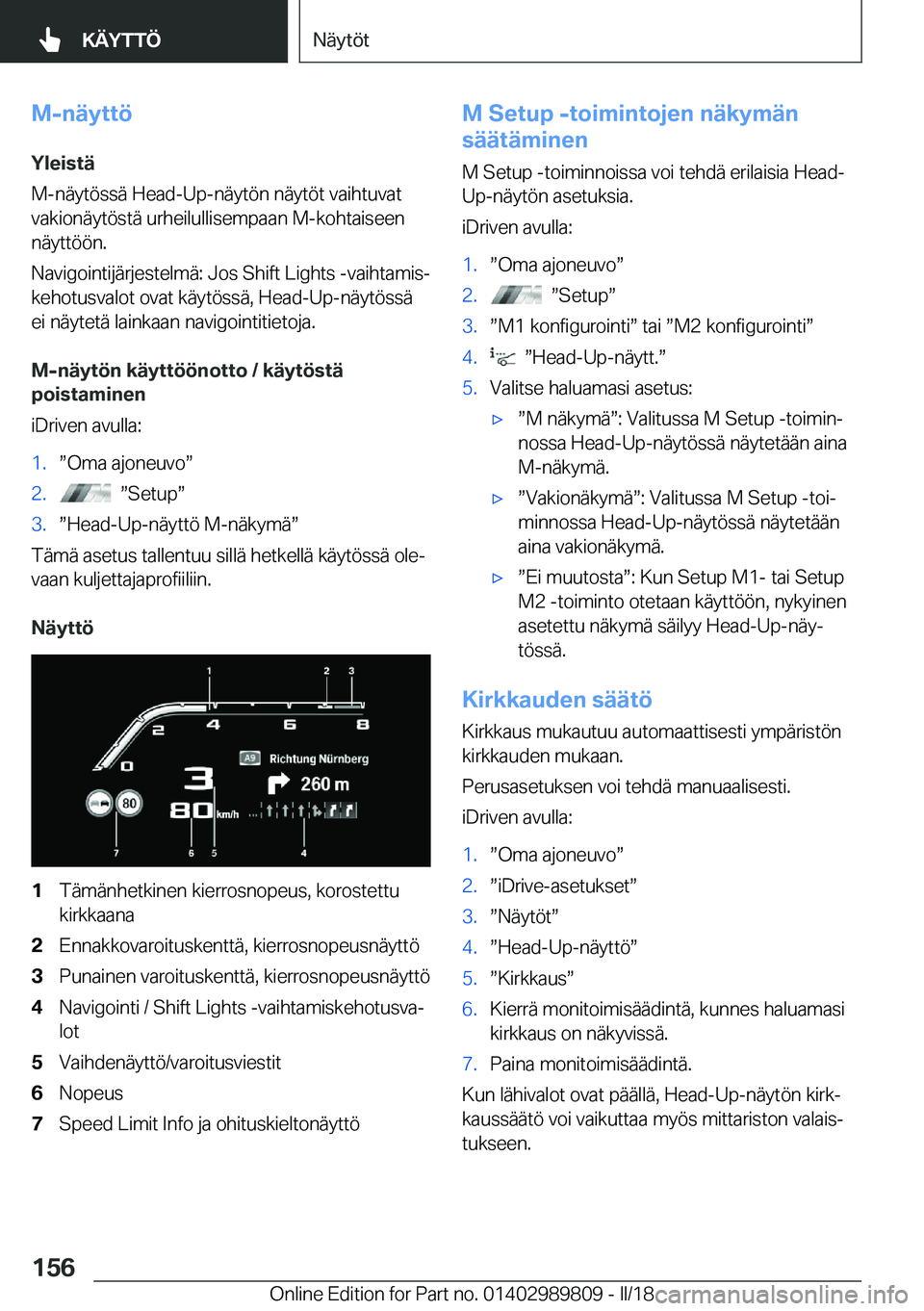 BMW M5 2018  Omistajan Käsikirja (in Finnish) �M�-�n�