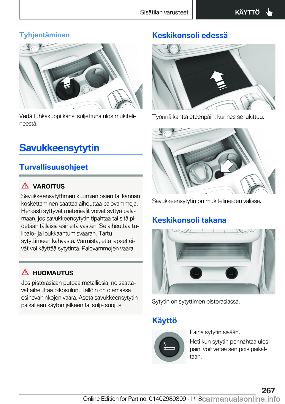 BMW M5 2018  Omistajan Käsikirja (in Finnish) �T�y�h�j�e�n�t�