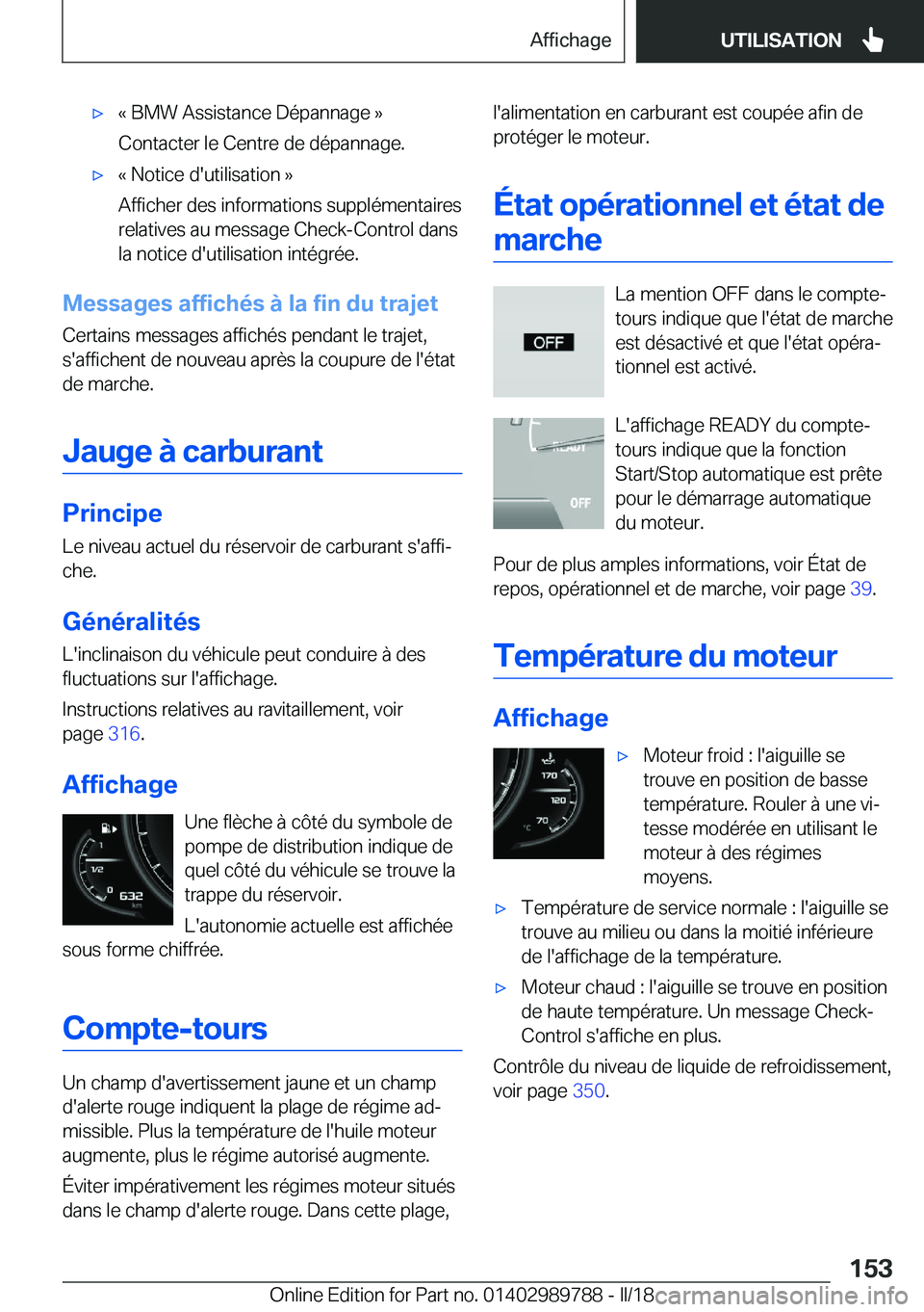 BMW M5 2018  Notices Demploi (in French) 'x�k� �B�M�W� �A�s�s�i�s�t�a�n�c�e� �D�é�p�a�n�n�a�g�e� �{
�C�o�n�t�a�c�t�e�r� �l�e� �C�e�n�t�r�e� �d�e� �d�é�p�a�n�n�a�g�e�.'x�k� �N�o�t�i�c�e� �d�'�u�t�i�l�i�s�a�t�i�o�n� �{
�A�f�f�i�c