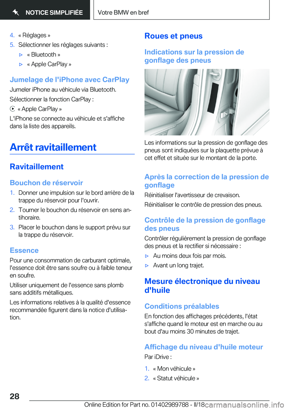 BMW M5 2018  Notices Demploi (in French) �4�.�k� �R�é�g�l�a�g�e�s� �{�5�.�S�é�l�e�c�t�i�o�n�n�e�r� �l�e�s� �r�é�g�l�a�g�e�s� �s�u�i�v�a�n�t�s� �:'x�k� �B�l�u�e�t�o�o�t�h� �{'x�k� �A�p�p�l�e� �C�a�r�P�l�a�y� �{
�J�u�m�e�l�a�g�e��d