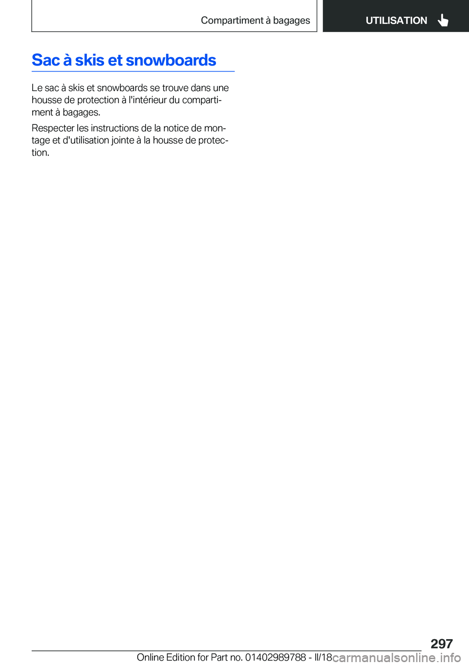 BMW M5 2018  Notices Demploi (in French) �S�a�c��