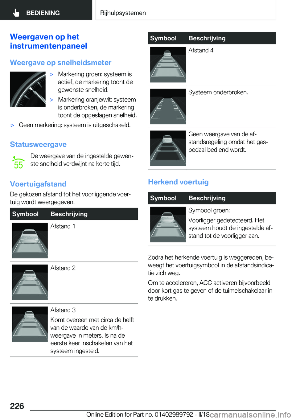 BMW M5 2018  Instructieboekjes (in Dutch) �W�e�e�r�g�a�v�e�n��o�p��h�e�t
�i�n�s�t�r�u�m�e�n�t�e�n�p�a�n�e�e�l
�W�e�e�r�g�a�v�e��o�p��s�n�e�l�h�e�i�d�s�m�e�t�e�r'x�M�a�r�k�e�r�i�n�g� �g�r�o�e�n�:� �s�y�s�t�e�e�m� �i�s
�a�c�t�i�e�f�,� �