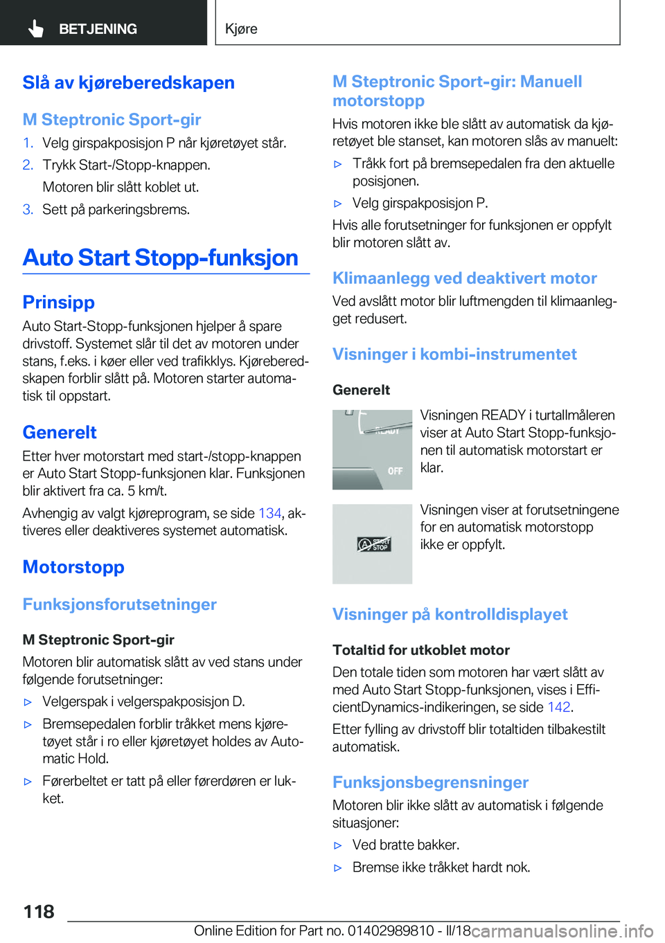 BMW M5 2018  InstruksjonsbØker (in Norwegian) �S�l�å��a�v��k�j�