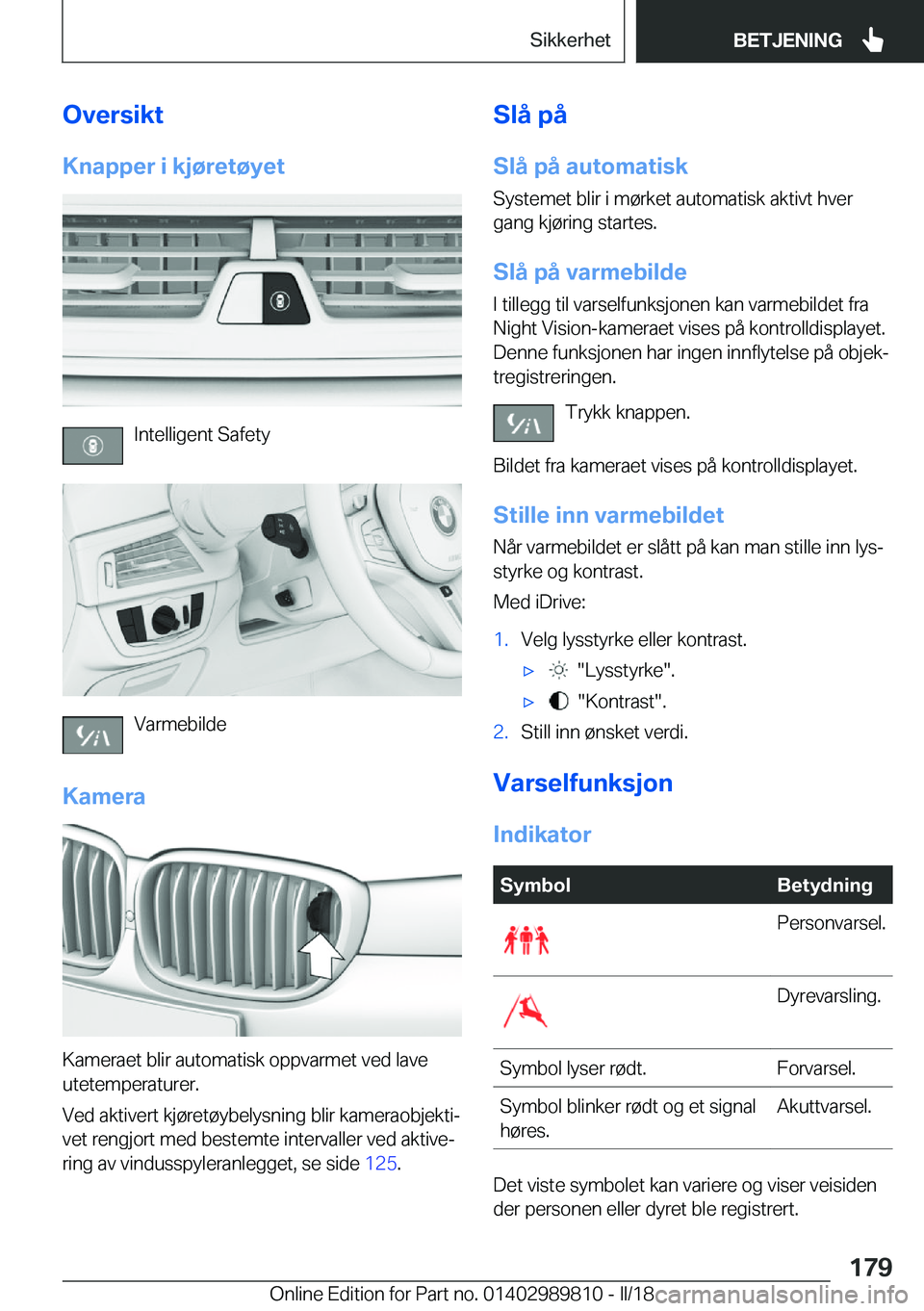BMW M5 2018  InstruksjonsbØker (in Norwegian) �O�v�e�r�s�i�k�t�K�n�a�p�p�e�r��i��k�j�