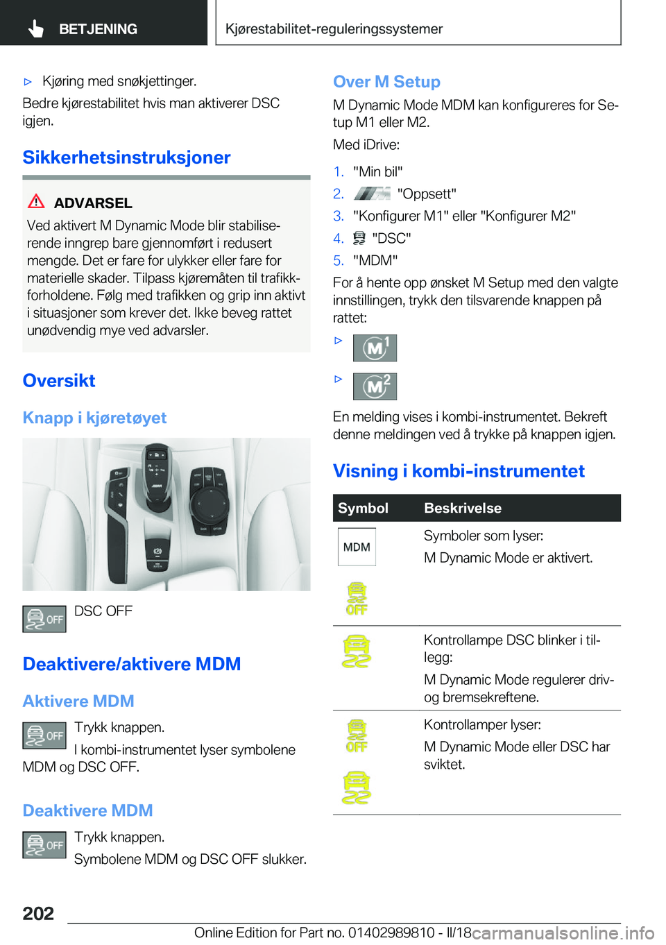 BMW M5 2018  InstruksjonsbØker (in Norwegian) 'x�K�j�