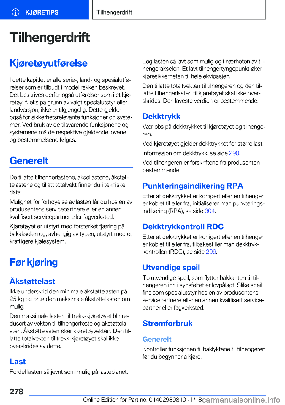 BMW M5 2018  InstruksjonsbØker (in Norwegian) �T�i�l�h�e�n�g�e�r�d�r�i�f�t�K�j�