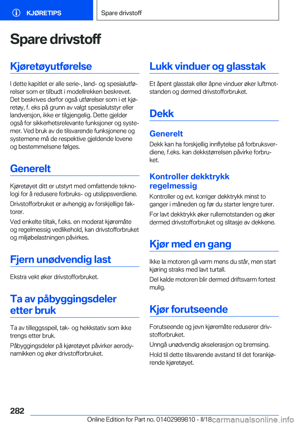 BMW M5 2018  InstruksjonsbØker (in Norwegian) �S�p�a�r�e��d�r�i�v�s�t�o�f�f�K�j�