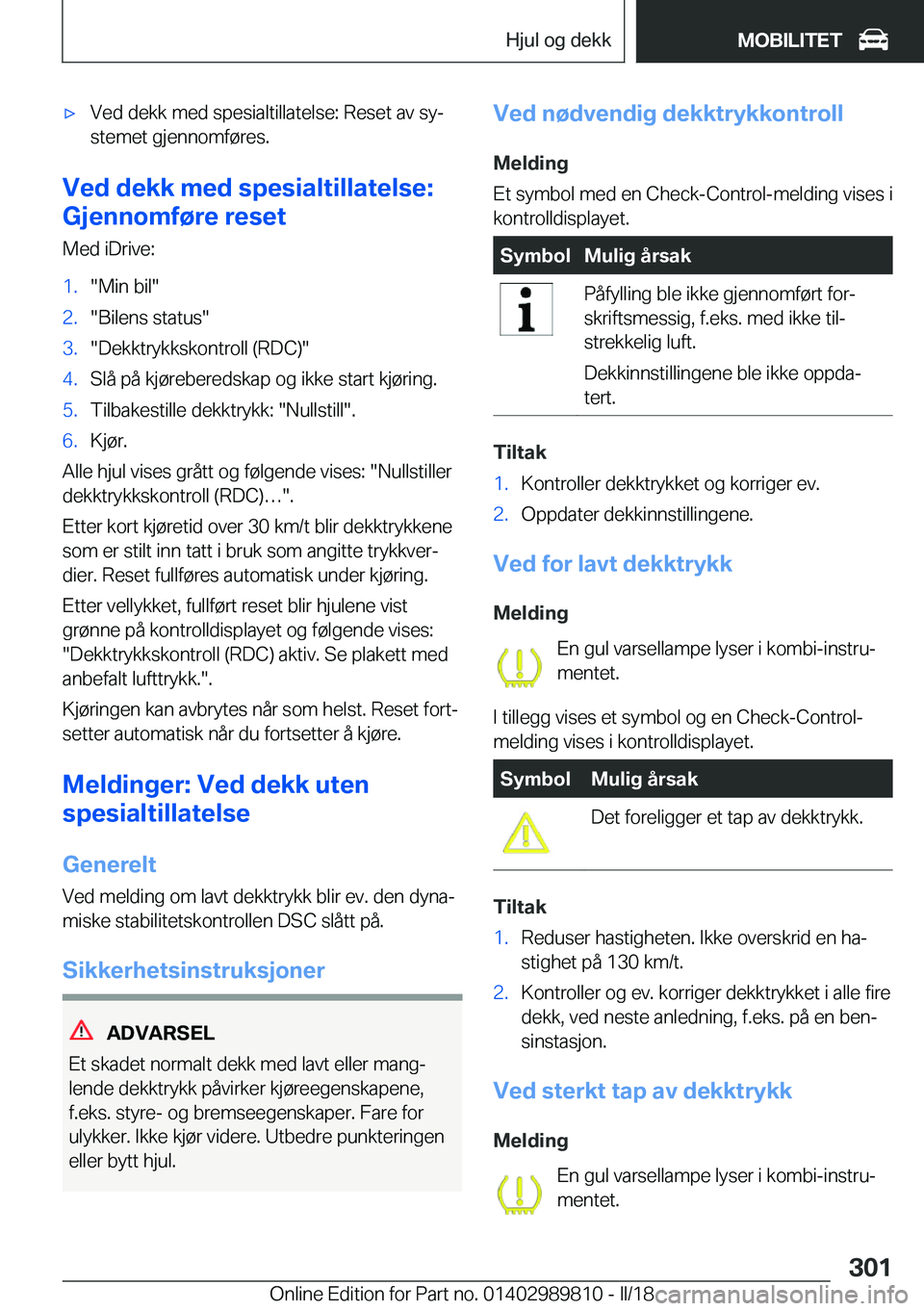 BMW M5 2018  InstruksjonsbØker (in Norwegian) 'x�V�e�d� �d�e�k�k� �m�e�d� �s�p�e�s�i�a�l�t�i�l�l�a�t�e�l�s�e�:� �R�e�s�e�t� �a�v� �s�yj
�s�t�e�m�e�t� �g�j�e�n�n�o�m�f�