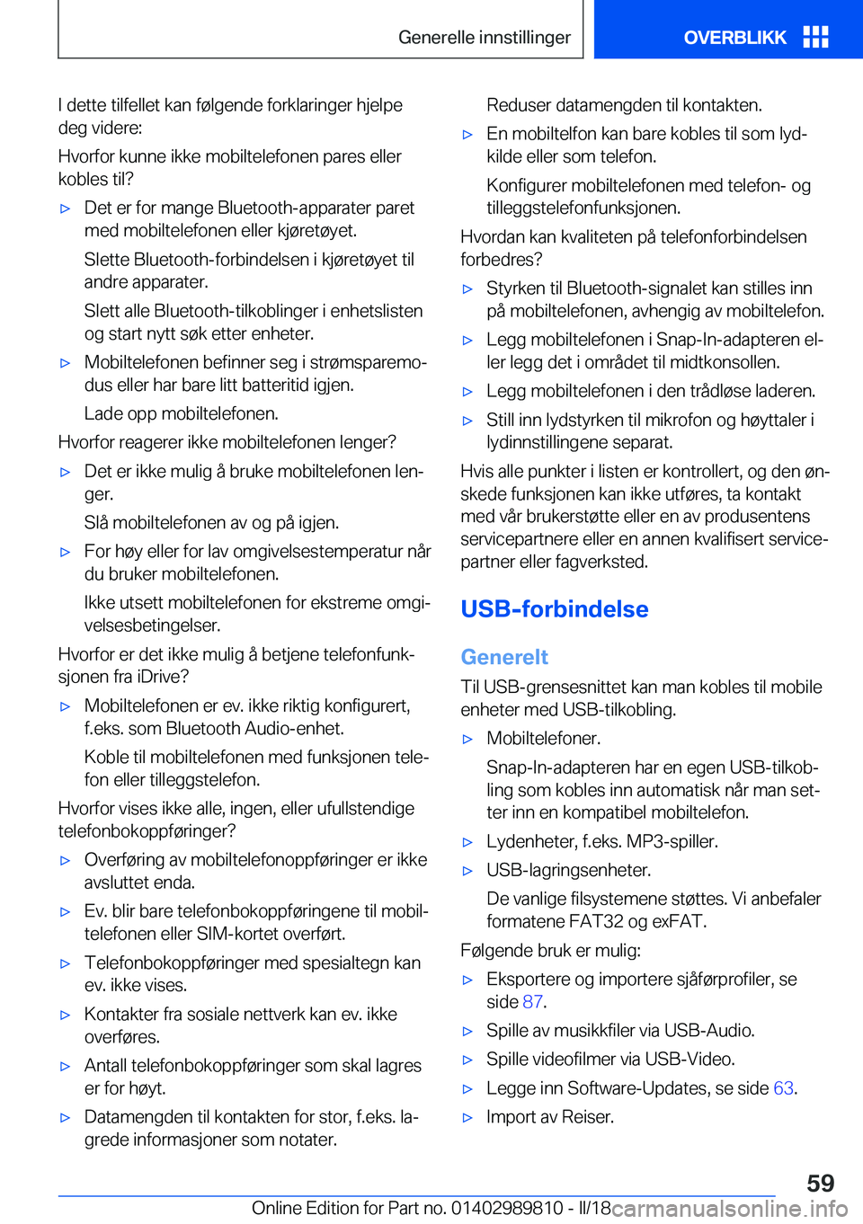 BMW M5 2018  InstruksjonsbØker (in Norwegian) �I� �d�e�t�t�e� �t�i�l�f�e�l�l�e�t� �k�a�n� �f�