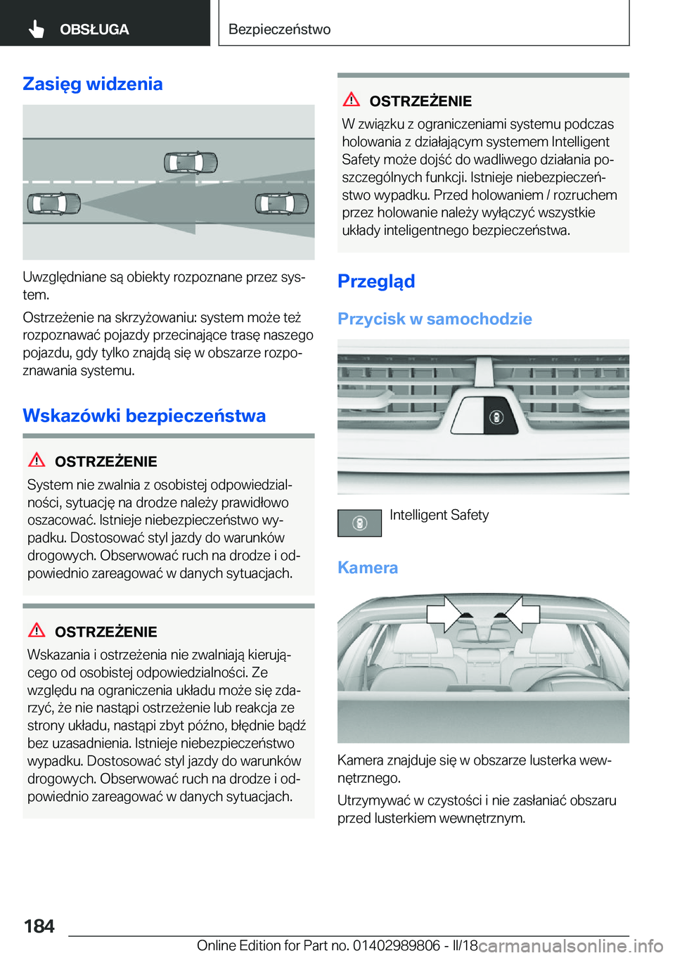 BMW M5 2018  Instrukcja obsługi (in Polish) �Z�a�s�i�
