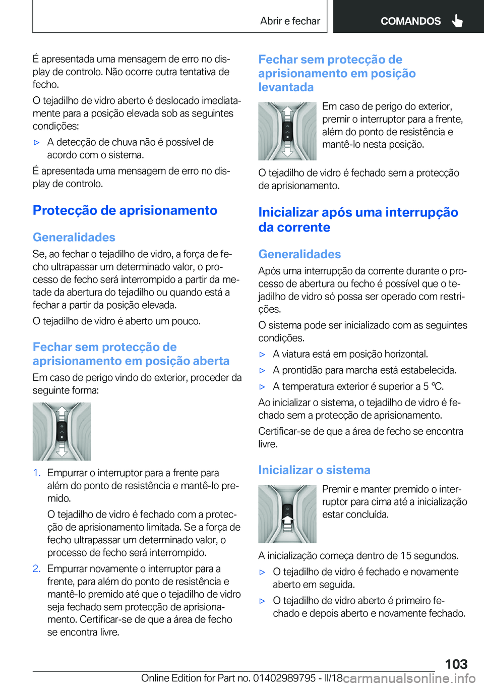 BMW M5 2018  Manual do condutor (in Portuguese) �