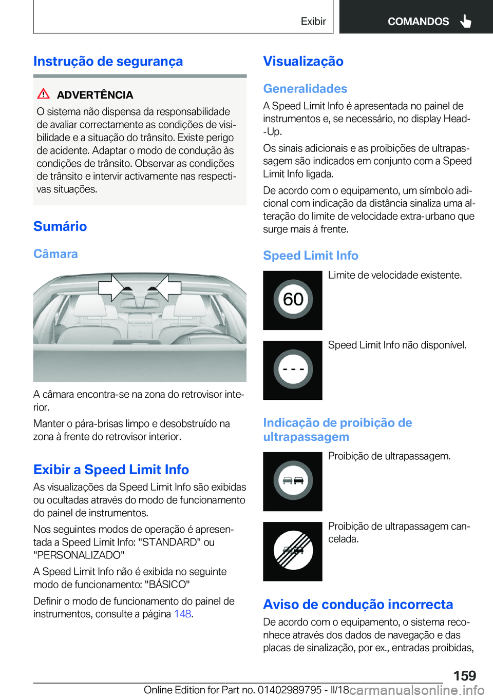 BMW M5 2018  Manual do condutor (in Portuguese) �I�n�s�t�r�u�