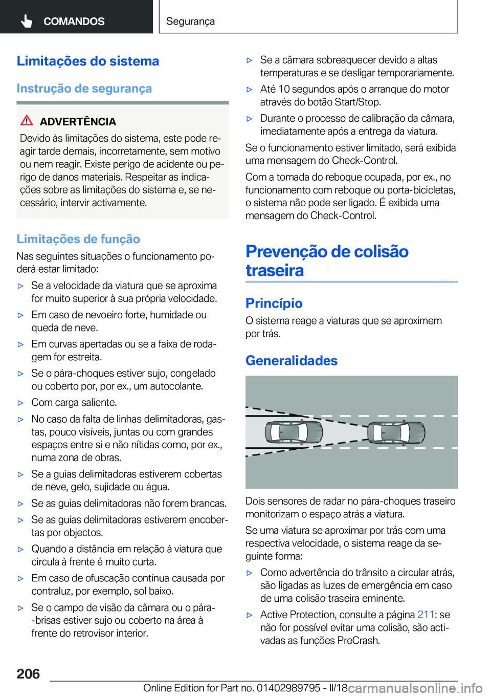 BMW M5 2018  Manual do condutor (in Portuguese) �L�i�m�i�t�a�