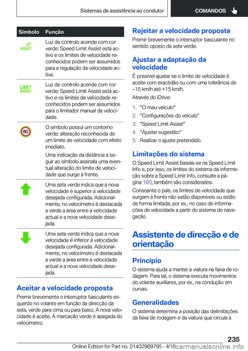 BMW M5 2018  Manual do condutor (in Portuguese) �S�