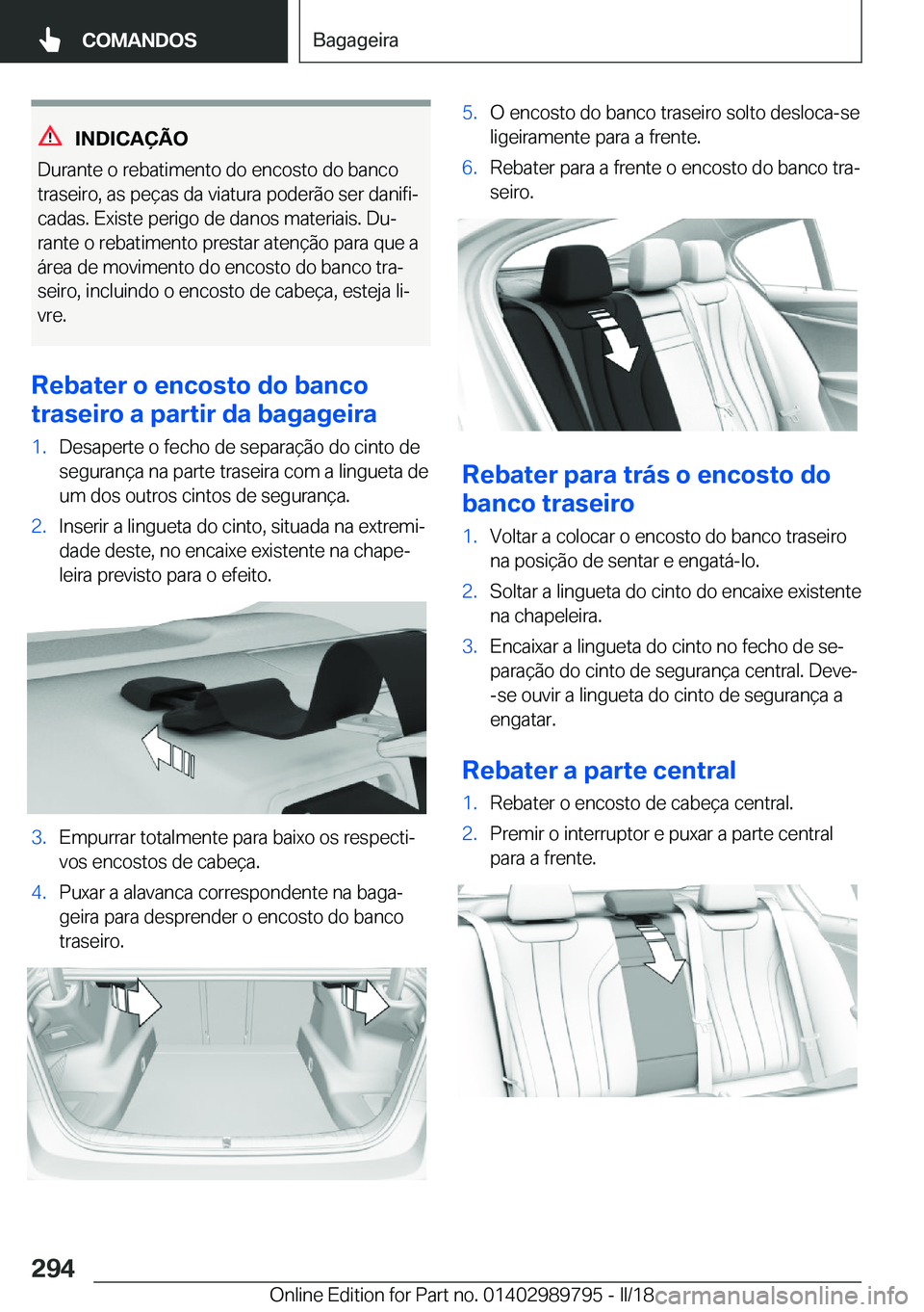 BMW M5 2018  Manual do condutor (in Portuguese) �I�N�D�I�C�A�