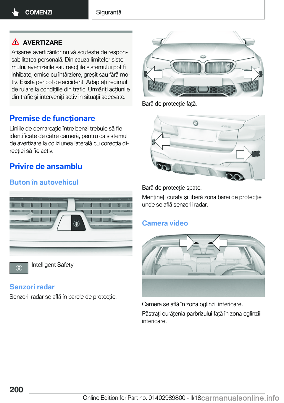 BMW M5 2018  Ghiduri De Utilizare (in Romanian) �A�V�E�R�T�I�Z�A�R�E
�A�f�i &�a�r�e�a� �a�v�e�r�t�i�z�