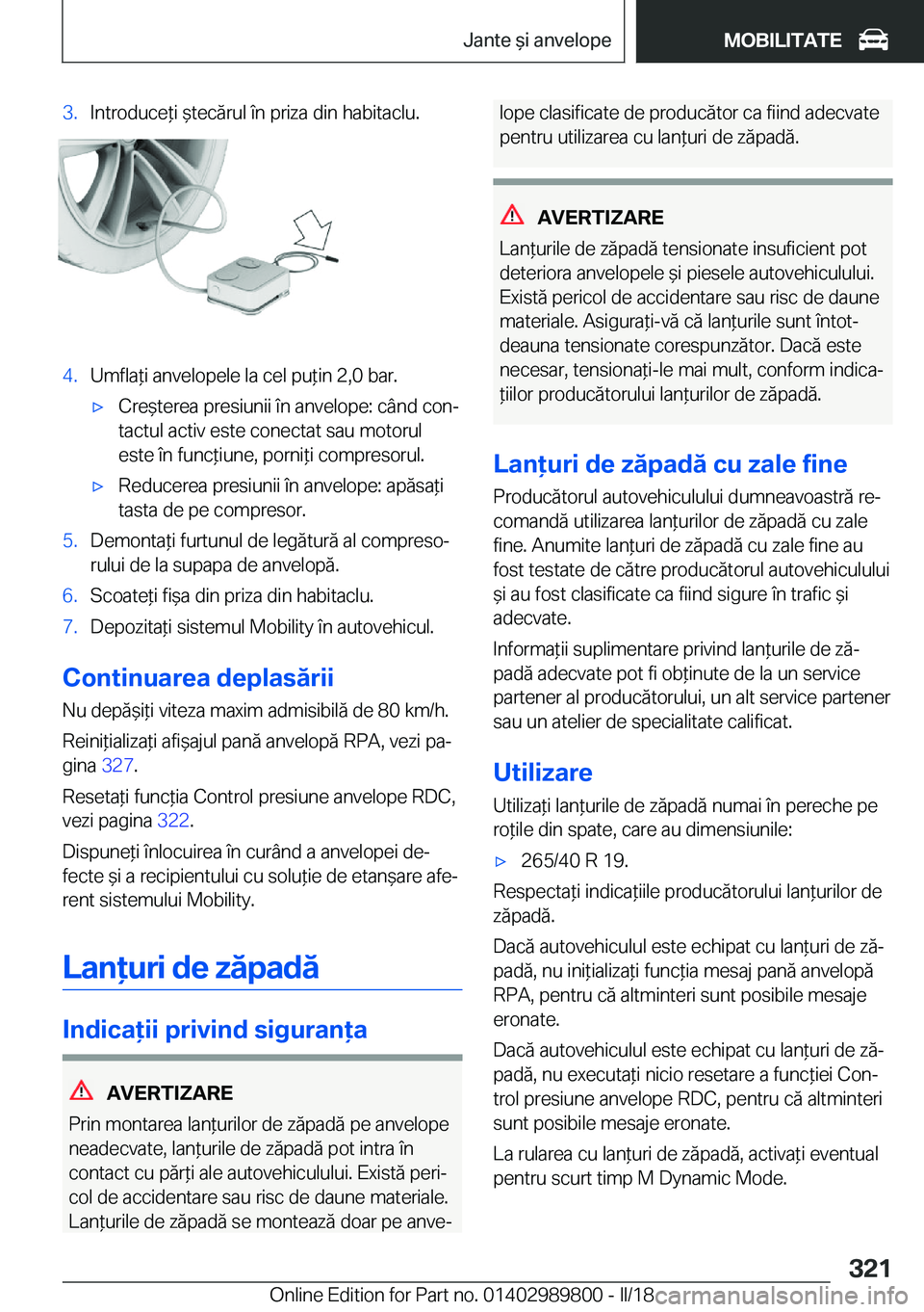 BMW M5 2018  Ghiduri De Utilizare (in Romanian)  3 . I n t r o d u c e * i   & t e c 