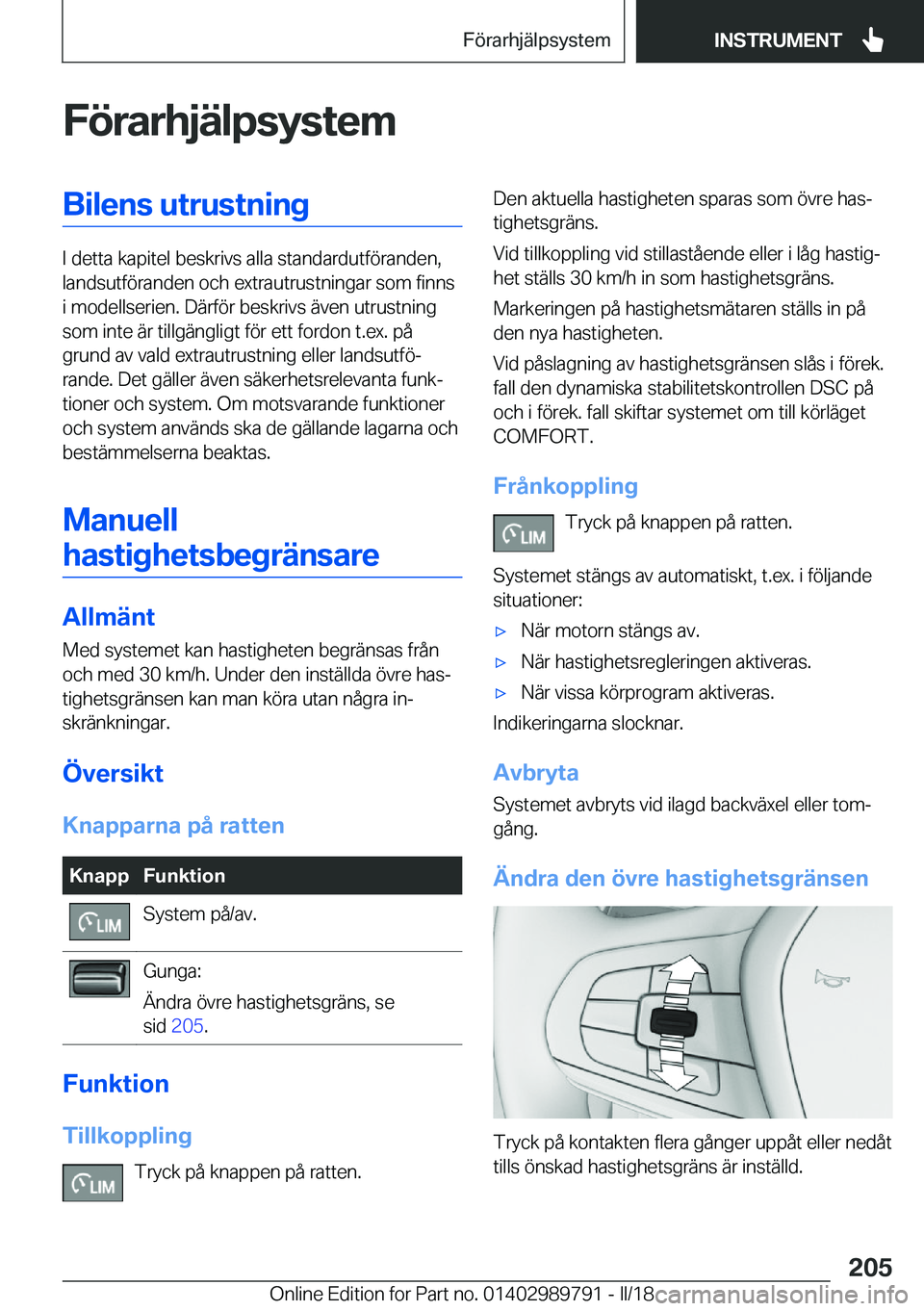 BMW M5 2018  InstruktionsbÖcker (in Swedish) �F�