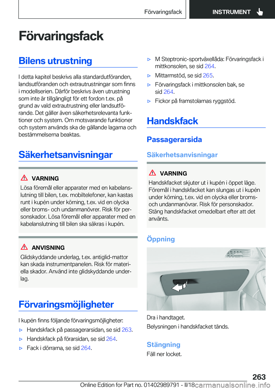 BMW M5 2018  InstruktionsbÖcker (in Swedish) �F�