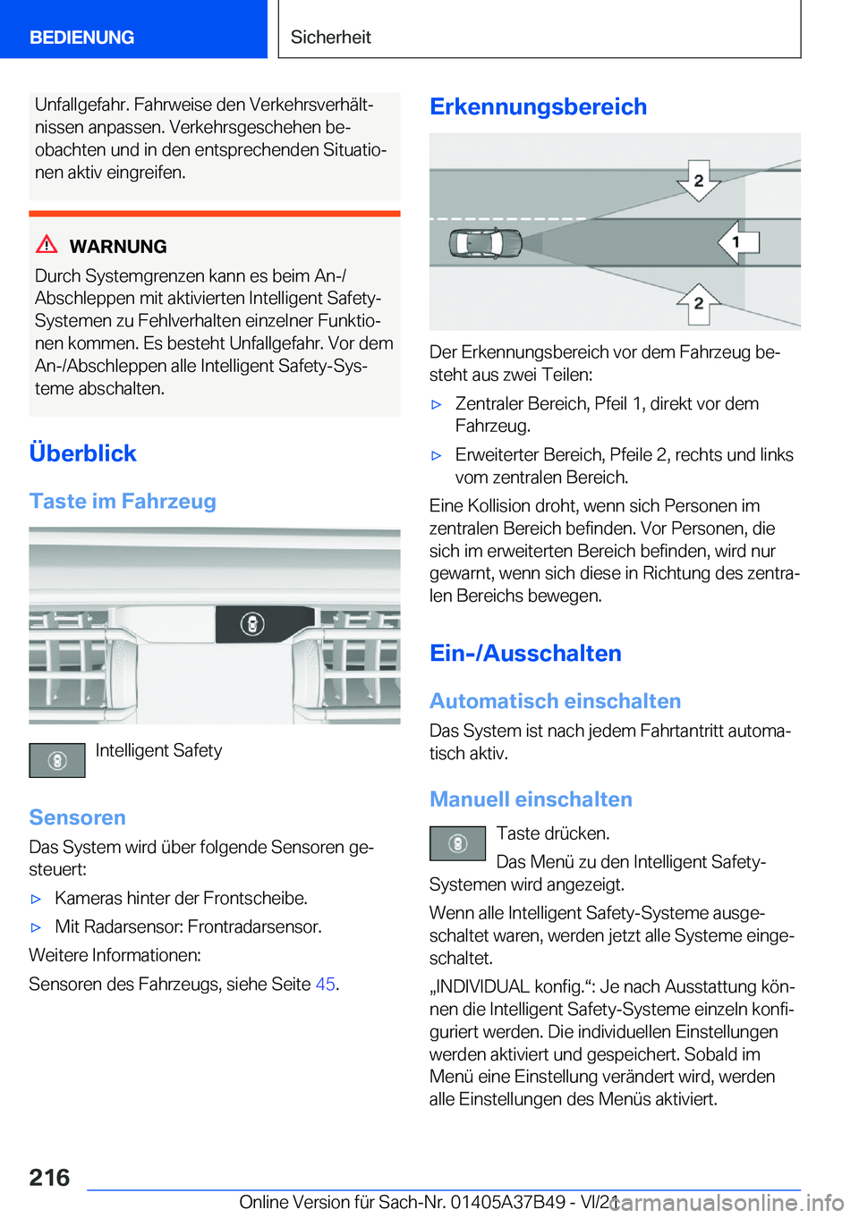 BMW M8 2022  Betriebsanleitungen (in German) �U�n�f�a�l�l�g�e�f�a�h�r�.��F�a�h�r�w�e�i�s�e��d�e�n��V�e�r�k�e�h�r�s�v�e�r�h�