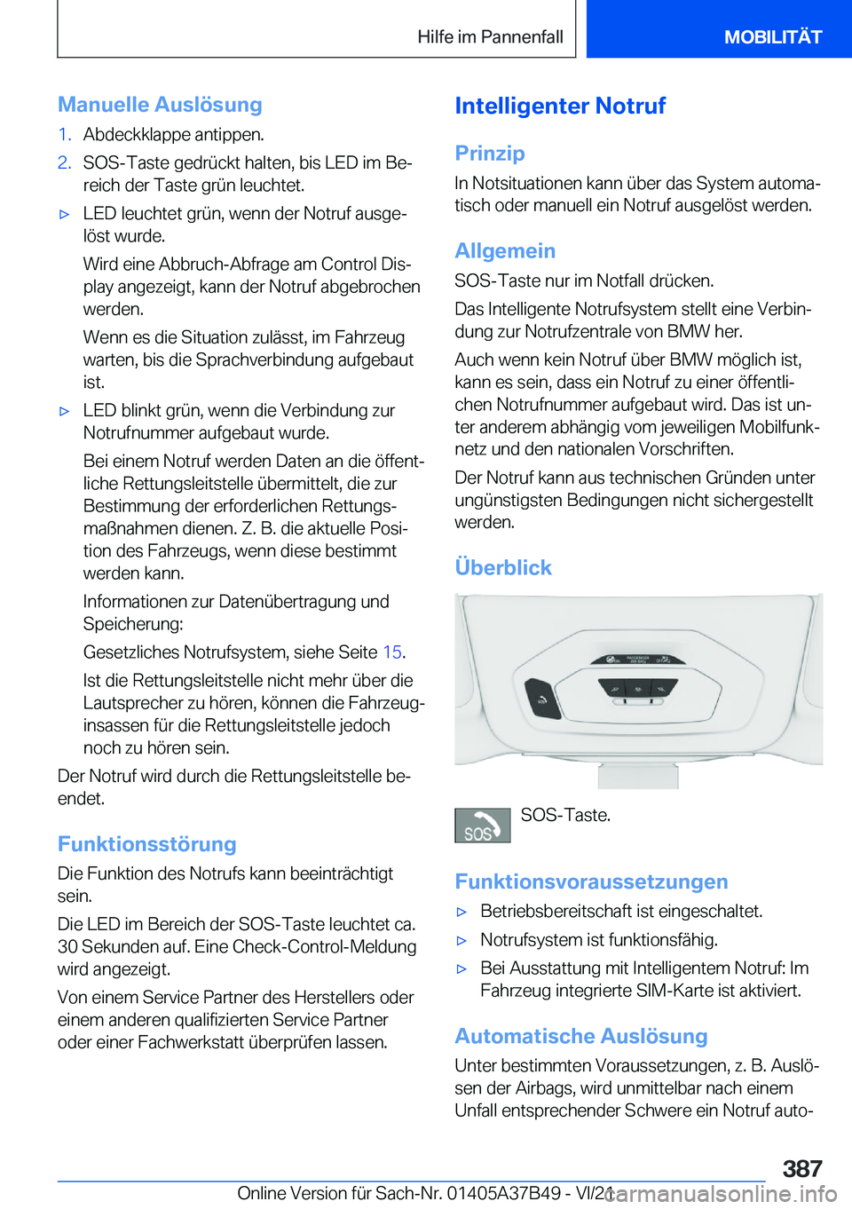 BMW M8 2022  Betriebsanleitungen (in German) �M�a�n�u�e�l�l�e��A�u�s�l�