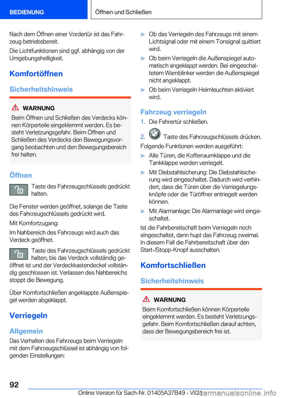 BMW M8 2022  Betriebsanleitungen (in German) �N�a�c�h��d�e�m��