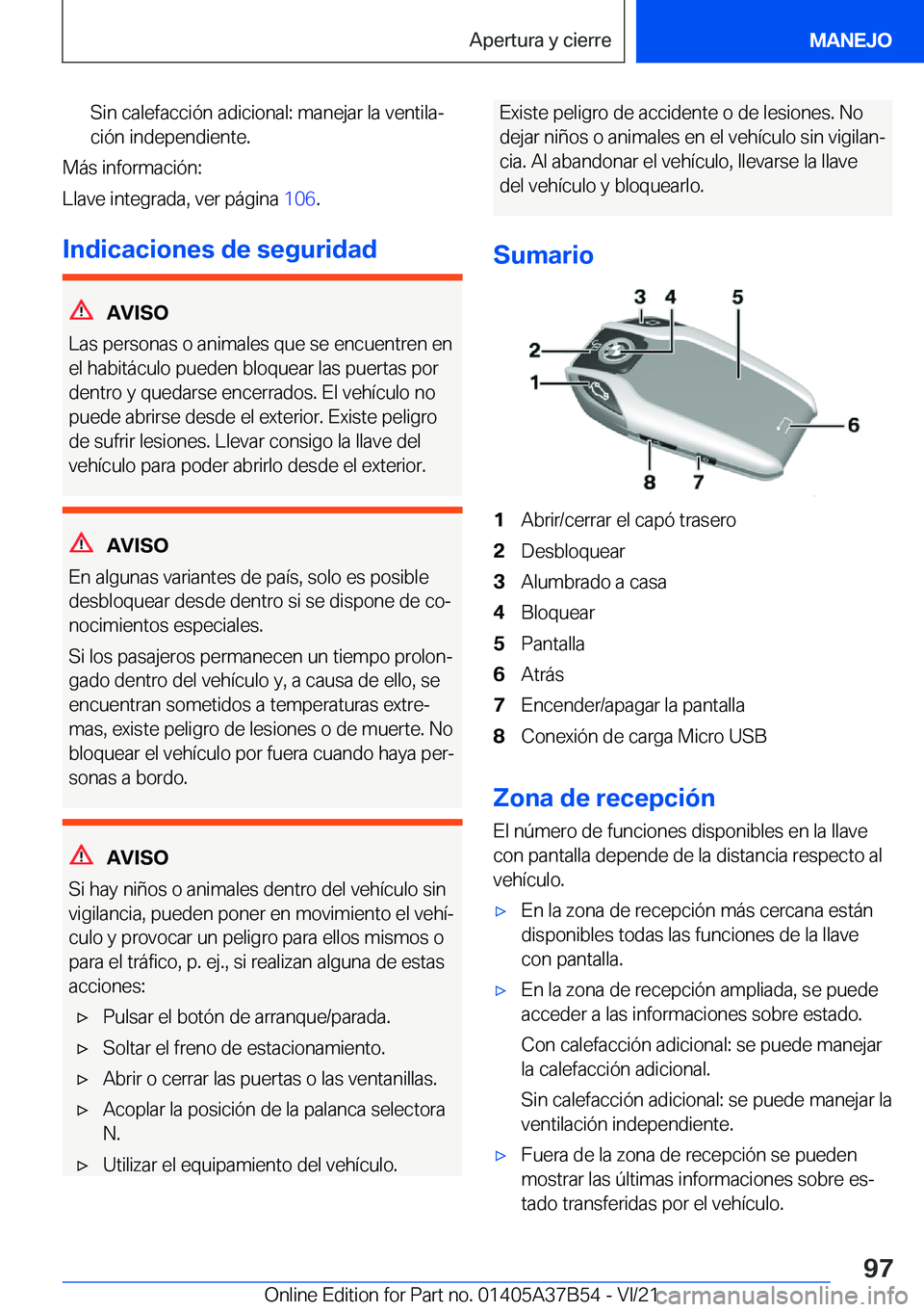 BMW M8 2022  Manuales de Empleo (in Spanish) �S�i�n��c�a�l�e�f�a�c�c�i�