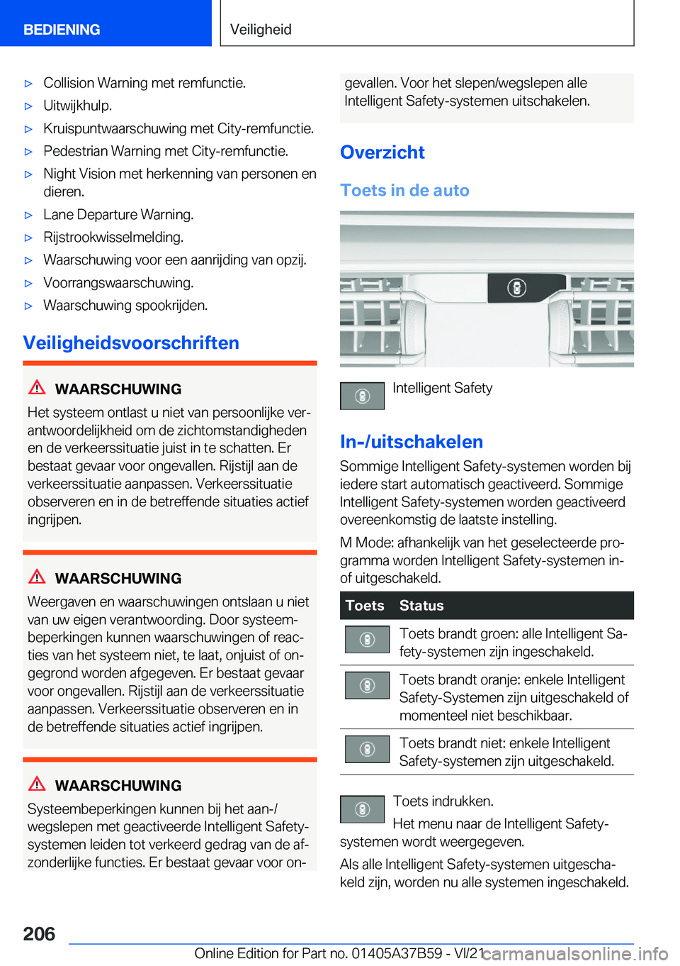 BMW M8 2022  Instructieboekjes (in Dutch) 'x�C�o�l�l�i�s�i�o�n��W�a�r�n�i�n�g��m�e�t��r�e�m�f�u�n�c�t�i�e�.'x�U�i�t�w�i�j�k�h�u�l�p�.'x�K�r�u�i�s�p�u�n�t�w�a�a�r�s�c�h�u�w�i�n�g��m�e�t��C�i�t�y�-�r�e�m�f�u�n�c�t�i�e�.'x�P