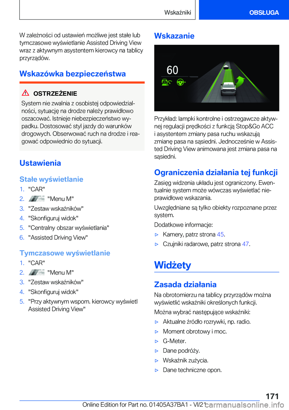 BMW M8 2022  Instrukcja obsługi (in Polish) �W��z�a�l�e9�n�o�c�i��o�d��u�s�t�a�w�i�e�