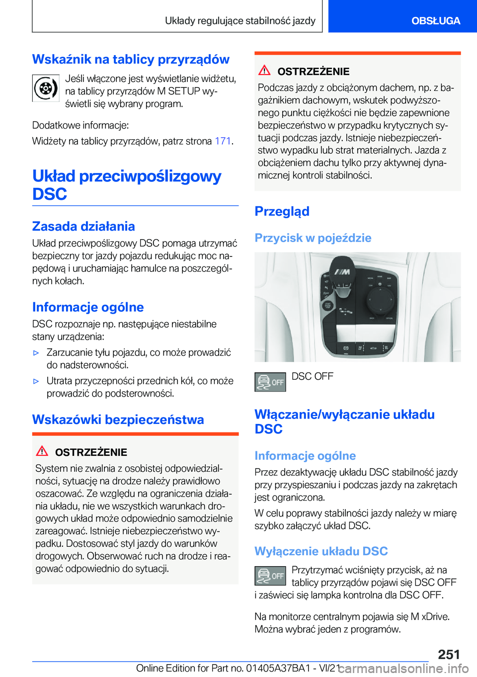 BMW M8 2022  Instrukcja obsługi (in Polish) �W�s�k�a7�n�i�k��n�a��t�a�b�l�i�c�y��p�r�z�y�r�z�ą�d�