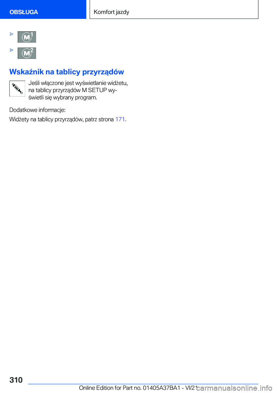 BMW M8 2022  Instrukcja obsługi (in Polish) 'x'x
�W�s�k�a7�n�i�k��n�a��t�a�b�l�i�c�y��p�r�z�y�r�z�ą�d�