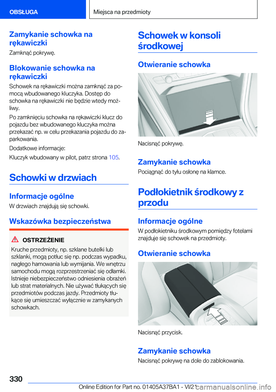 BMW M8 2022  Instrukcja obsługi (in Polish) �Z�a�m�y�k�a�n�i�e��s�c�h�o�w�k�a��n�a
�r�