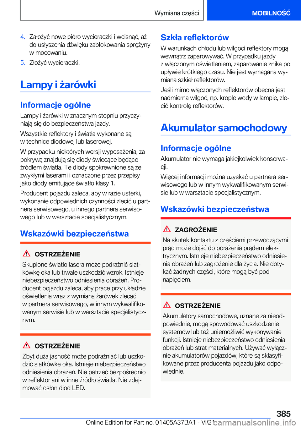 BMW M8 2022  Instrukcja obsługi (in Polish) �4�.�Z�a�ł�o9�y�