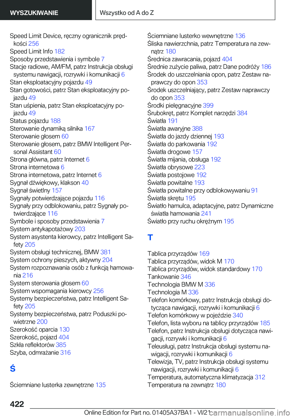 BMW M8 2022  Instrukcja obsługi (in Polish) �S�p�e�e�d��L�i�m�i�t��D�e�v�i�c�e�,��r�