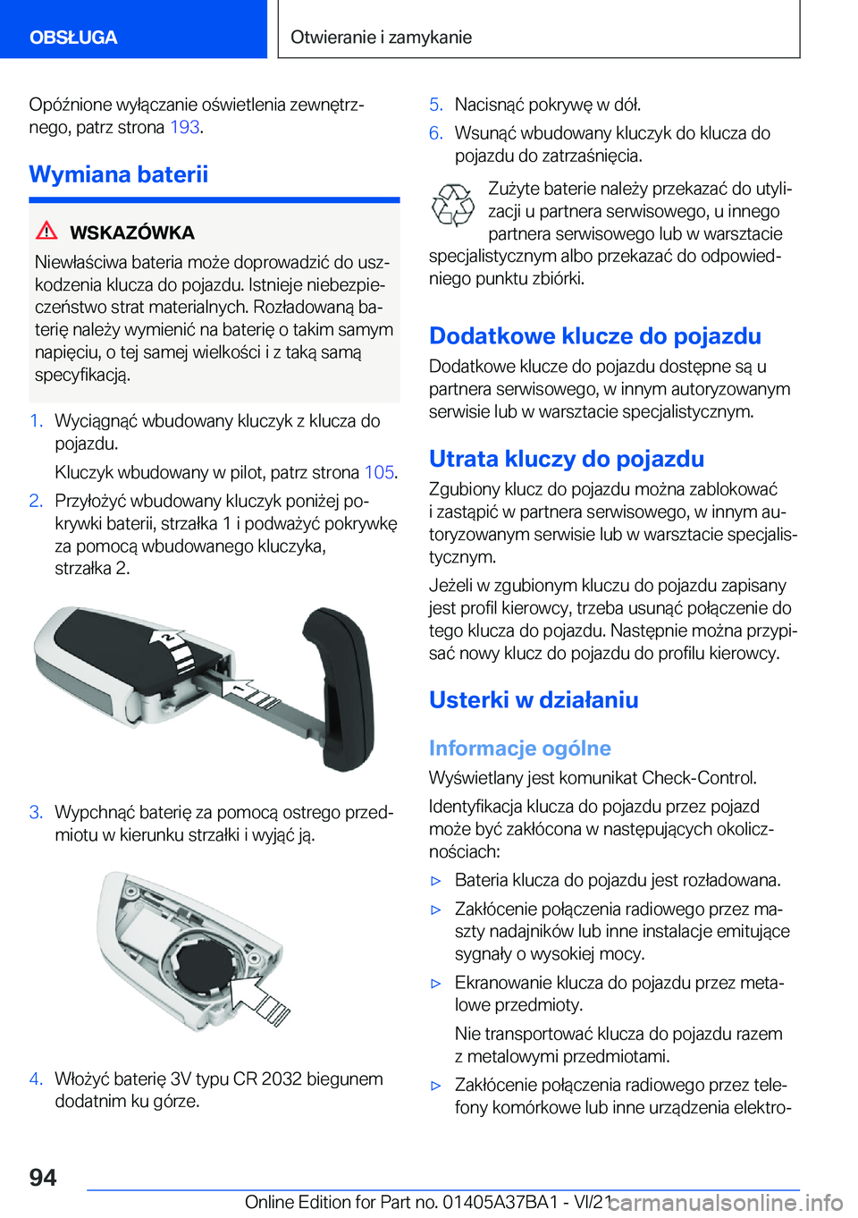 BMW M8 2022  Instrukcja obsługi (in Polish) �O�p�