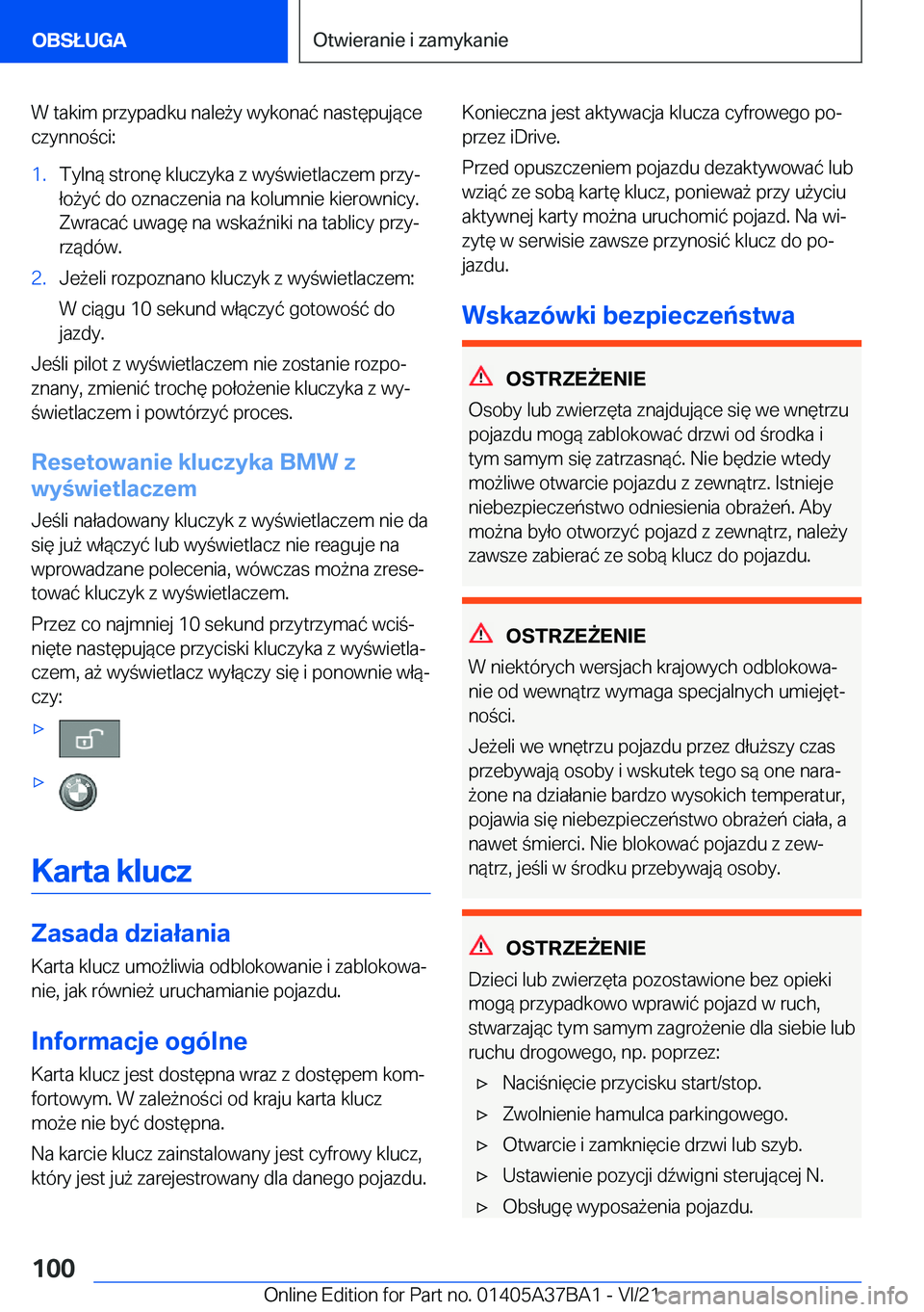BMW M8 2022  Instrukcja obsługi (in Polish) �W��t�a�k�i�m��p�r�z�y�p�a�d�k�u��n�a�l�e9�y��w�y�k�o�n�a�