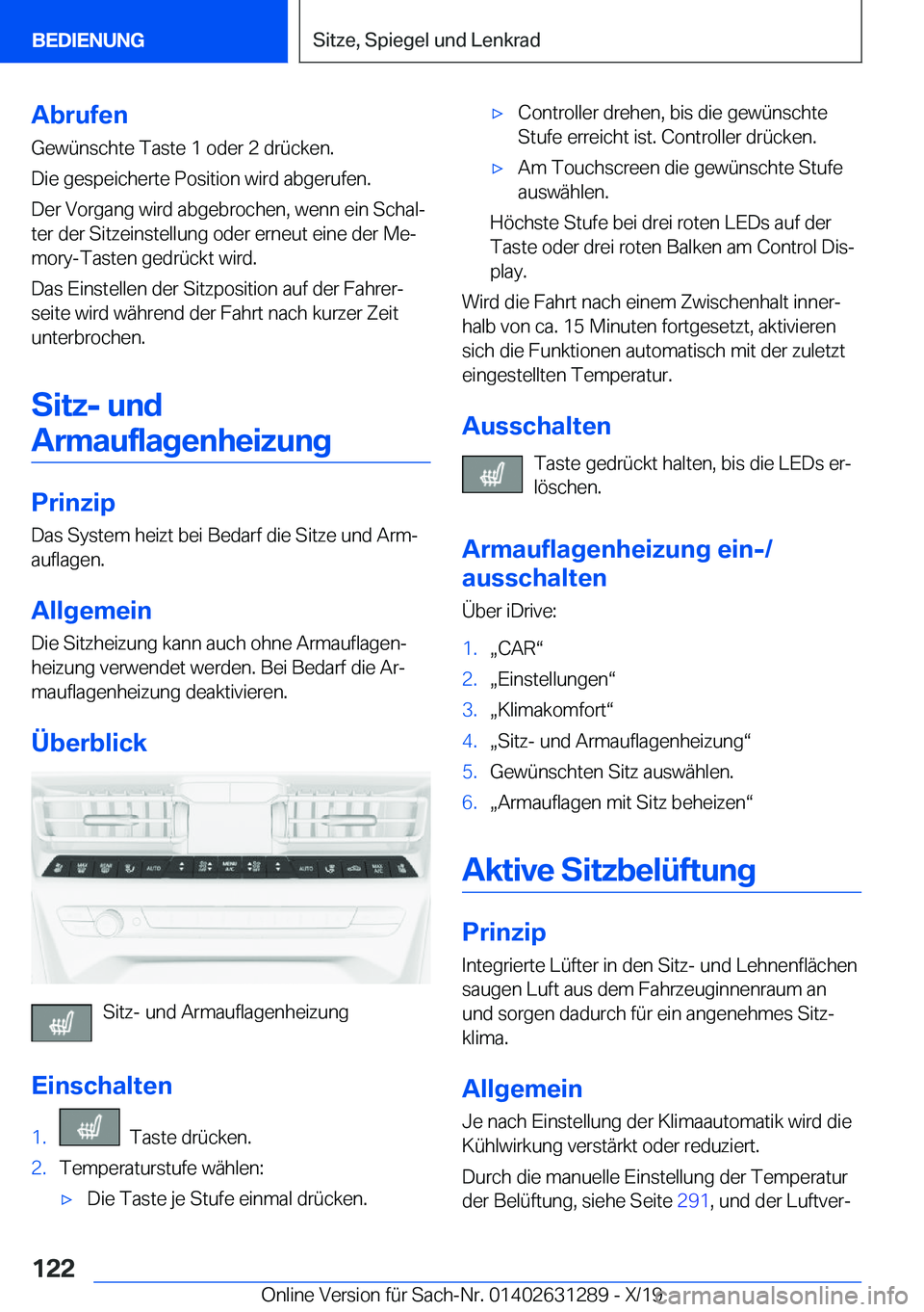 BMW M8 2020  Betriebsanleitungen (in German) �A�b�r�u�f�e�n
�G�e�w�