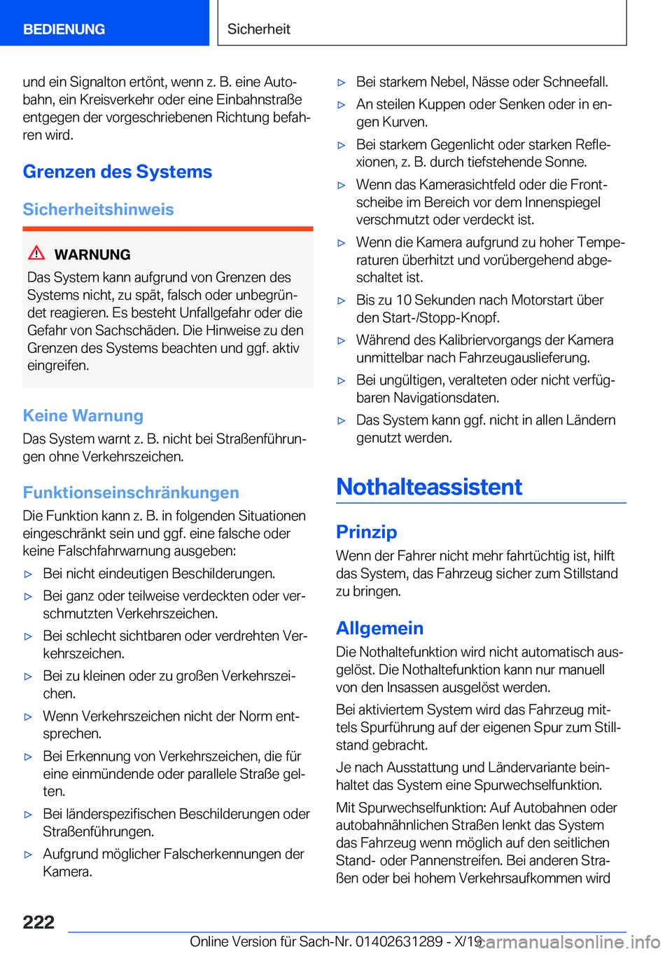 BMW M8 2020  Betriebsanleitungen (in German) �u�n�d��e�i�n��S�i�g�n�a�l�t�o�n��e�r�t�