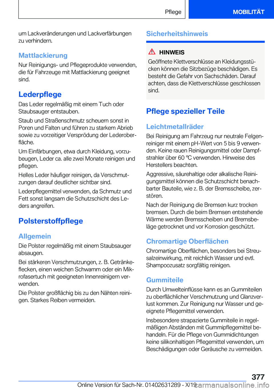 BMW M8 2020  Betriebsanleitungen (in German) �u�m��L�a�c�k�v�e�r�