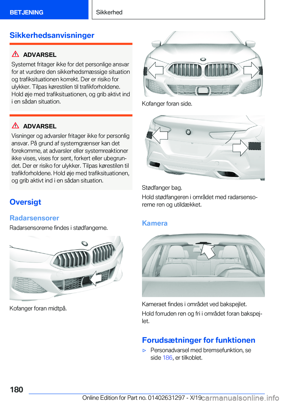 BMW M8 2020  InstruktionsbØger (in Danish) �S�i�k�k�e�r�h�e�d�s�a�n�v�i�s�n�i�n�g�e�r
�A�D�V�A�R�S�E�L
�S�y�s�t�e�m�e�t��f�r�i�t�a�g�e�r��i�k�k�e��f�o�r��d�e�t��p�e�r�s�o�n�l�i�g�e��a�n�s�v�a�r �f�o�r��a�t��v�u�r�d�e�r�e��d�e�n��s�i�