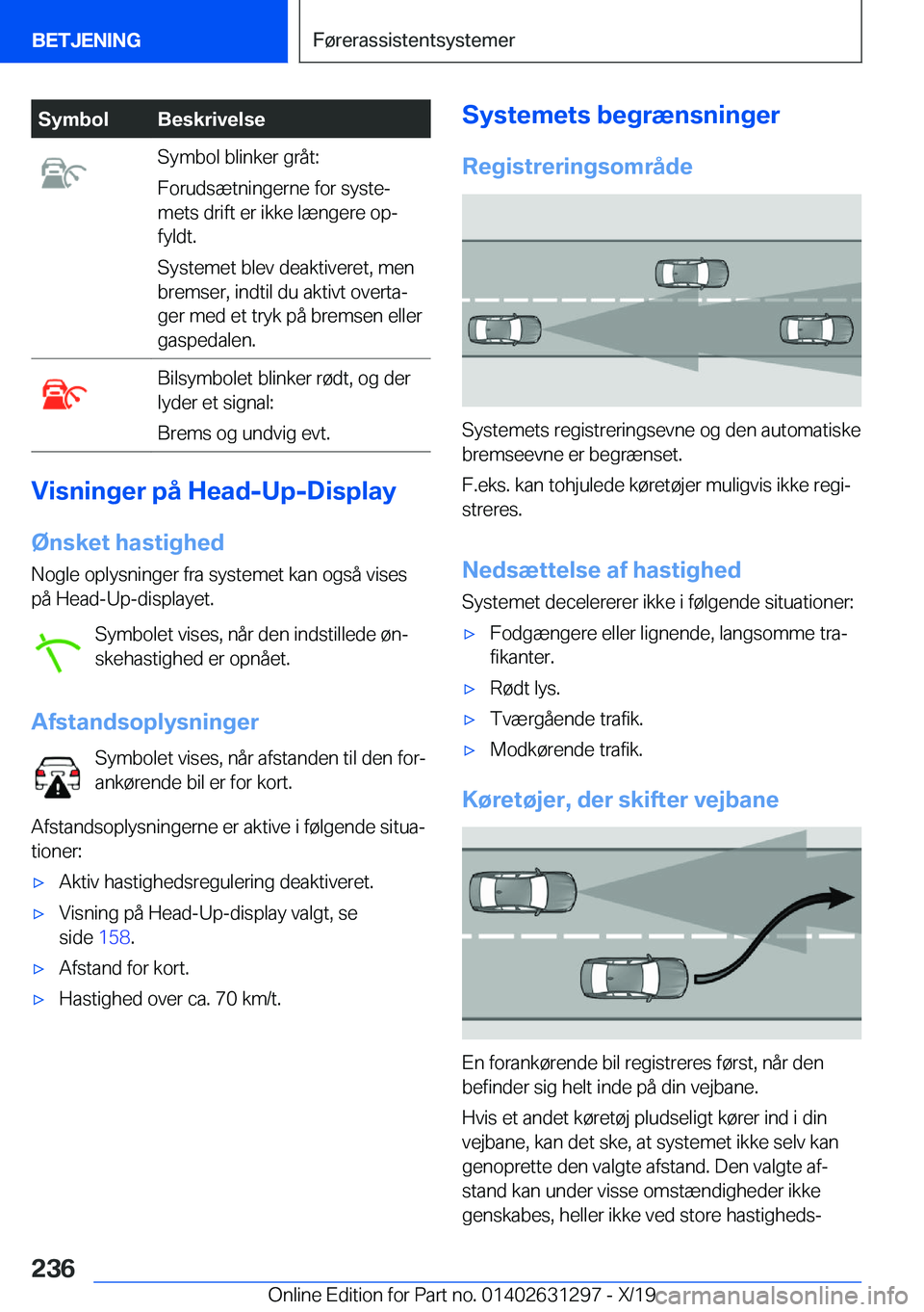 BMW M8 2020  InstruktionsbØger (in Danish) �S�y�m�b�o�l�B�e�s�k�r�i�v�e�l�s�e�S�y�m�b�o�l��b�l�i�n�k�e�r��g�r�å�t�:
�F�o�r�u�d�s�æ�t�n�i�n�g�e�r�n�e��f�o�r��s�y�s�t�ej
�m�e�t�s��d�r�i�f�t��e�r��i�k�k�e��l�æ�n�g�e�r�e��o�pj
�f�y�l