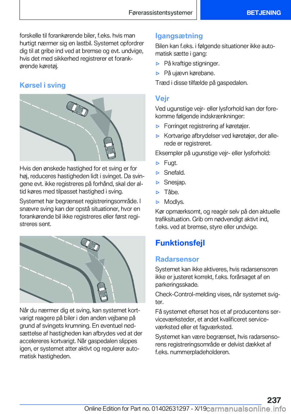 BMW M8 2020  InstruktionsbØger (in Danish) �f�o�r�s�k�e�l�l�e��t�i�l��f�o�r�a�n�k�