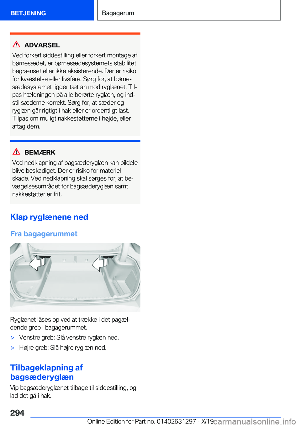 BMW M8 2020  InstruktionsbØger (in Danish) �A�D�V�A�R�S�E�L
�V�e�d��f�o�r�k�e�r�t��s�i�d�d�e�s�t�i�l�l�i�n�g��e�l�l�e�r��f�o�r�k�e�r�t��m�o�n�t�a�g�e��a�f
�b�