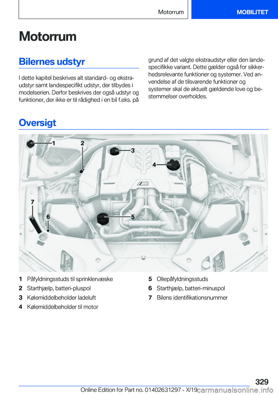 BMW M8 2020  InstruktionsbØger (in Danish) �M�o�t�o�r�r�u�m�B�i�l�e�r�n�e�s��u�d�s�t�y�r
�I��d�e�t�t�e��k�a�p�i�t�e�l��b�e�s�k�r�i�v�e�s��a�l�t��s�t�a�n�d�a�r�d�-��o�g��e�k�s�t�r�aj
�u�d�s�t�y�r��s�a�m�t��l�a�n�d�e�s�p�e�c�i�f�i�k�t