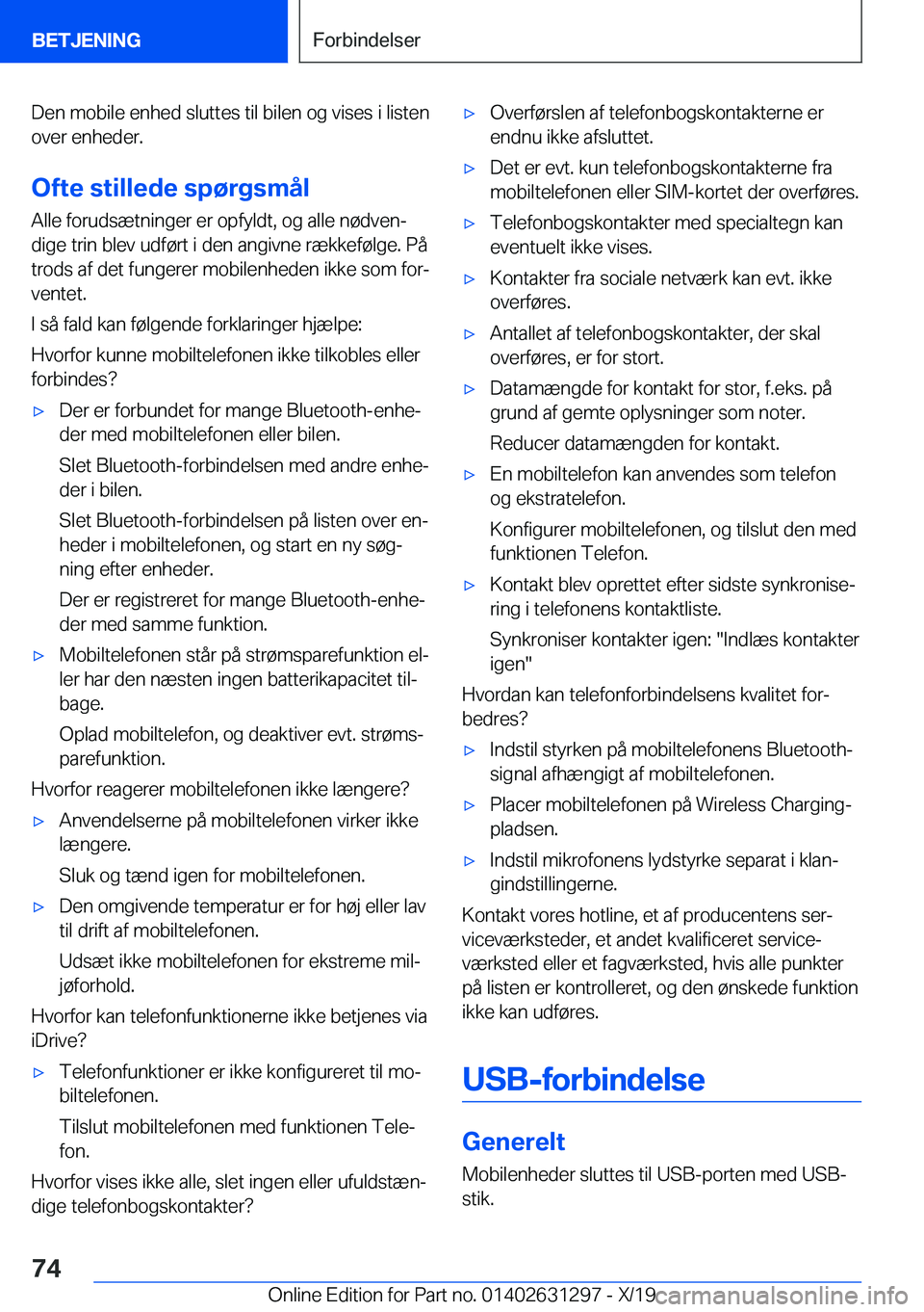 BMW M8 2020  InstruktionsbØger (in Danish) �D�e�n��m�o�b�i�l�e��e�n�h�e�d��s�l�u�t�t�e�s��t�i�l��b�i�l�e�n��o�g��v�i�s�e�s��i��l�i�s�t�e�n�o�v�e�r��e�n�h�e�d�e�r�.
�O�f�t�e��s�t�i�l�l�e�d�e��s�p�