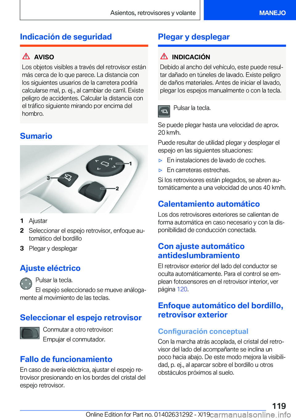 BMW M8 2020  Manuales de Empleo (in Spanish) �I�n�d�i�c�a�c�i�