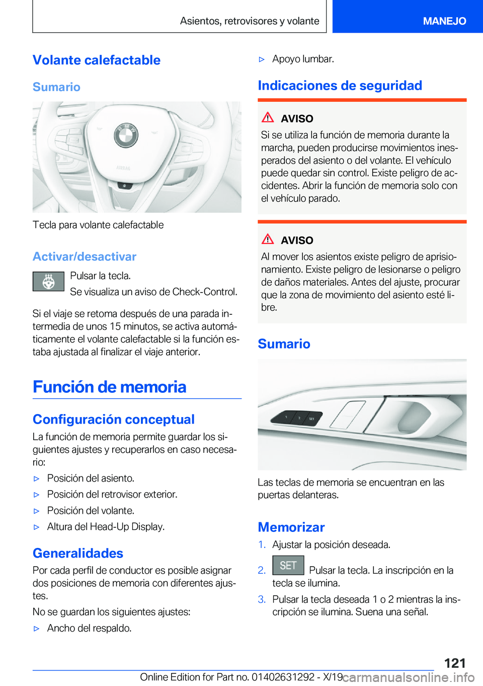 BMW M8 2020  Manuales de Empleo (in Spanish) �V�o�l�a�n�t�e��c�a�l�e�f�a�c�t�a�b�l�e�S�u�m�a�r�i�o
�T�e�c�l�a��p�a�r�a��v�o�l�a�n�t�e��c�a�l�e�f�a�c�t�a�b�l�e
�A�c�t�i�v�a�r�/�d�e�s�a�c�t�i�v�a�r �P�u�l�s�a�r��l�a��t�e�c�l�a�.
�S�e��v�i�s
