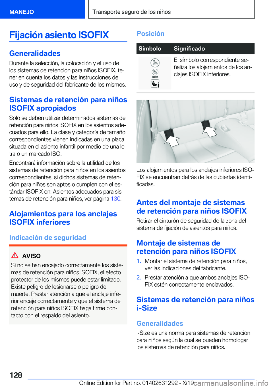 BMW M8 2020  Manuales de Empleo (in Spanish) �F�i�j�a�c�i�