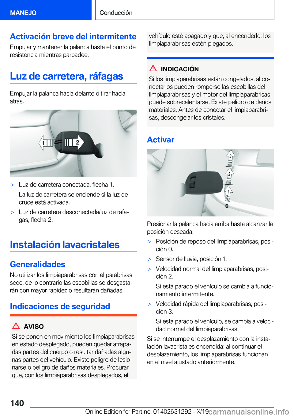 BMW M8 2020  Manuales de Empleo (in Spanish) �A�c�t�i�v�a�c�i�
