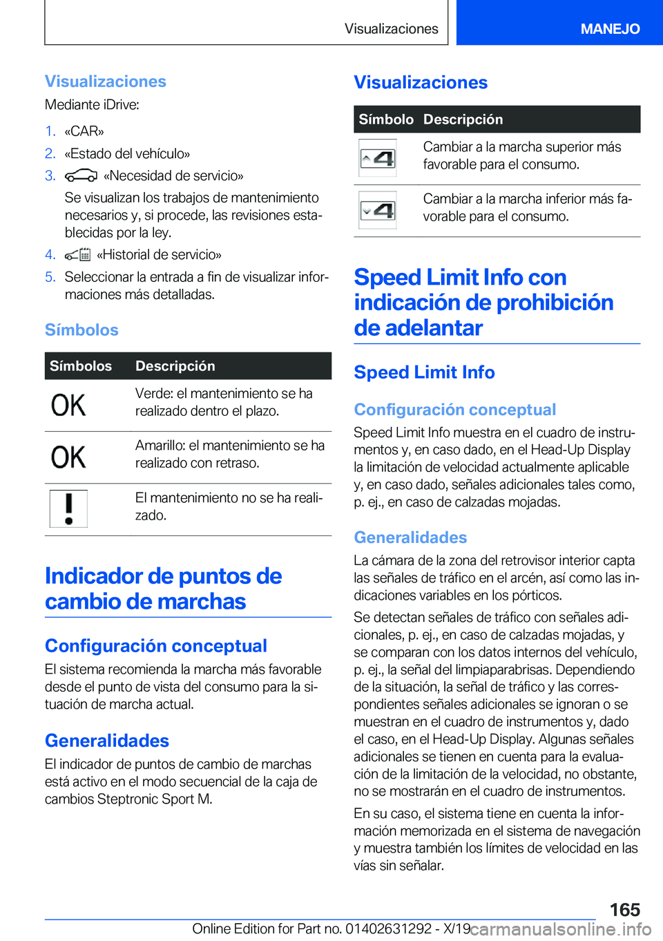 BMW M8 2020  Manuales de Empleo (in Spanish) �V�i�s�u�a�l�i�z�a�c�i�o�n�e�s�M�e�d�i�a�n�t�e��i�D�r�i�v�e�:�1�.�«�C�A�R�{�2�.�«�E�s�t�a�d�o��d�e�l��v�e�h�